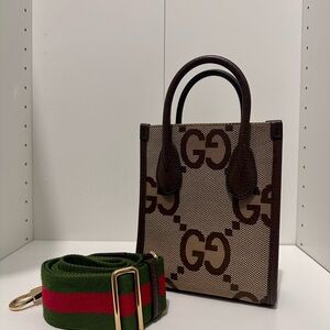 Gucci Tote Jumbo GG Canvas Mini